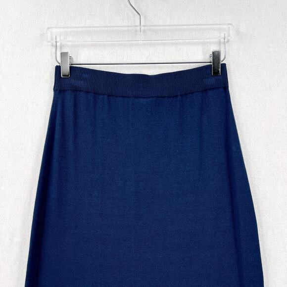 PERUVIAN CONNECTION 2 Piece Skirt Set Small Blue Lauren 3/4 Sleeve Knit Pima - Picture 14 of 16